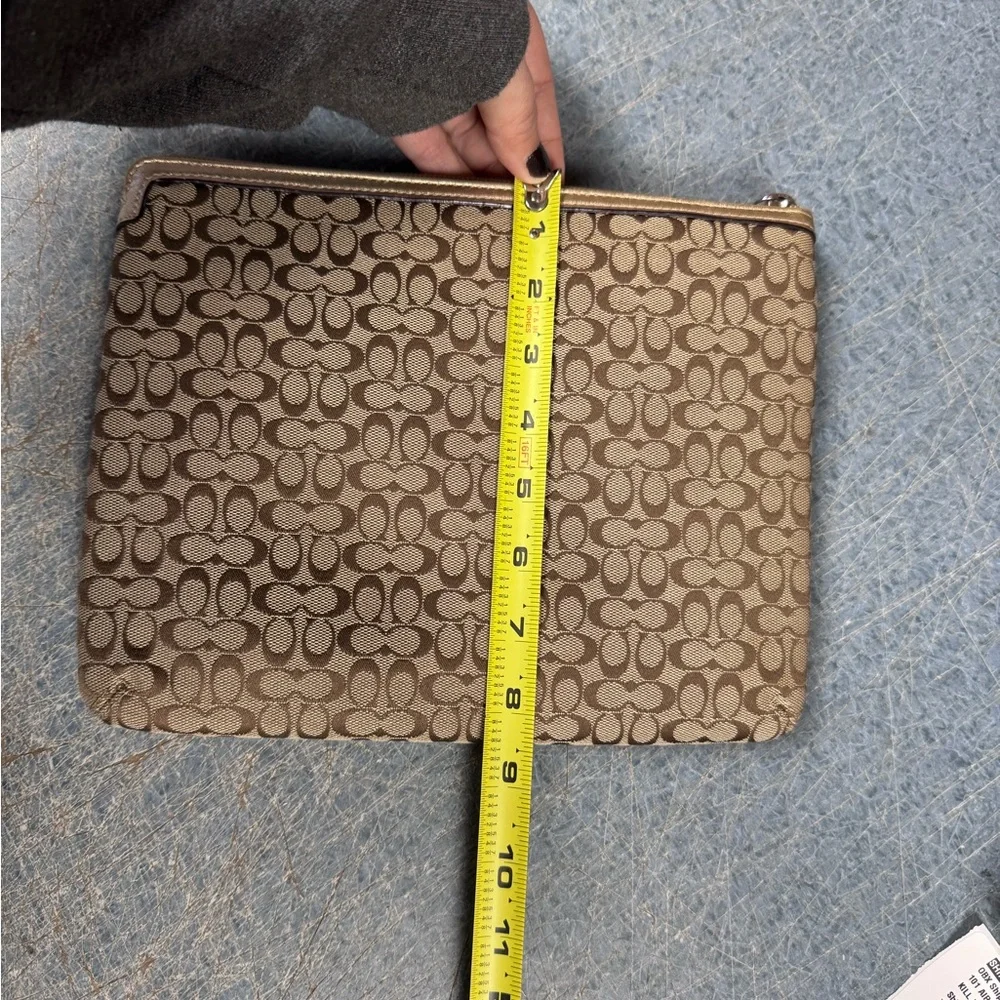 Coach Signature Brown and Tan tablet case